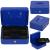 Caseta pentru bani tip cutie de valori, compartimentanta, cu cheie, metal, 20x16x9cm, albastru Household NewTrend