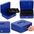 Caseta pentru bani tip cutie de valori, compartimentanta, cu cheie, metal, 25x20x9cm, albastru Household NewTrend