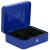 Caseta pentru bani tip cutie de valori, compartimentanta, cu cheie, metal, 25x20x9cm, albastru Household NewTrend
