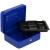 Caseta pentru bani tip cutie de valori, compartimentanta, cu cheie, metal, 25x20x9cm, albastru Household NewTrend