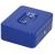 Caseta pentru bani tip cutie de valori, compartimentanta, cu cheie, metal, 25x20x9cm, albastru Household NewTrend