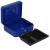 Caseta pentru bani tip cutie de valori, compartimentanta, cu cheie, metal, 25x20x9cm, albastru Household NewTrend