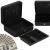 Caseta pentru bani tip cutie de valori, compartimentanta, cu cheie, metal, 30x24x9cm, negru Household NewTrend