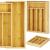 Organizator tacamuri si ustensile bucatarie, bambus, extensibil 28-45x33x5cm Household NewTrend