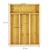 Organizator tacamuri si ustensile bucatarie, bambus, 25x34x4.5cm Household NewTrend