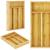 Organizator tacamuri si ustensile bucatarie, bambus, 25x34x4.5cm Household NewTrend