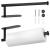 Suport hartie igienica din otel, prindere fara gaurire, 33.5cm, negru Household NewTrend