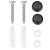 Suport hartie igienica din otel, prindere fara gaurire, 33.5cm, negru Household NewTrend