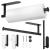 Suport hartie igienica din otel, prindere fara gaurire, 33.5cm, negru Household NewTrend