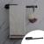 Suport hartie igienica din otel, prindere fara gaurire, 33.5cm, negru Household NewTrend