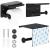 Suport hartie igienica din otel cu raft depozitare, prindere fara gaurire, 14cm, negru Household NewTrend