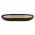 Set de accesorii rotunde pentru baie din plastic cu elemente bambus, 6 piese, negru Household NewTrend