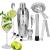 Set Cocktail Shaker Kit pentru barmani 750ml, KI25, suport bambus, 12 piese Household NewTrend