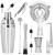 Set Cocktail Shaker Kit pentru barmani 750ml, KI25, suport bambus, 12 piese Household NewTrend