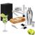 Set Cocktail Shaker Kit pentru barmani 750ml, KI25, suport bambus, 12 piese Household NewTrend