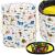 Cos depozitare haine sau jucarii, 30x30 cm, bumbac si in, 27 l, animalute, alb Household NewTrend