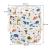 Cos depozitare haine sau jucarii, 30x30 cm, bumbac si in, 27 l, animalute, alb Household NewTrend