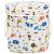 Cos depozitare haine sau jucarii, 30x30 cm, bumbac si in, 27 l, animalute, alb Household NewTrend