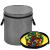 Cos depozitare haine sau jucarii, 40x33cm, bumbac si in, 43 l, gri Household NewTrend
