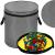 Cos depozitare haine sau jucarii, 40x33cm, bumbac si in, 43 l, gri Household NewTrend