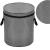 Cos depozitare haine sau jucarii, 40x33cm, bumbac si in, 43 l, gri Household NewTrend