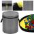 Cos depozitare haine sau jucarii, 40x33cm, bumbac si in, 43 l, gri Household NewTrend