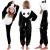 Pijama tip salopeta pentru copii, model panda, marime 125-140cm Household NewTrend