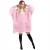 Patura tip hanorac, cu maneci, gluga si buzunare, material plus, marime universala, roz Household NewTrend