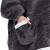 Patura tip hanorac, cu maneci, gluga si buzunare, material plus, marime universala, grafit Household NewTrend
