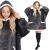 Patura tip hanorac, cu maneci, gluga si buzunare, material plus, marime universala, grafit Household NewTrend