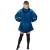 Patura tip hanorac, cu maneci, gluga si buzunare, material plus, marime universala, albastra Household NewTrend