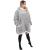 Patura tip hanorac, cu maneci, gluga si buzunare, material plus, marime universala, gri Household NewTrend