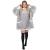 Patura tip hanorac, cu maneci, gluga si buzunare, material plus, marime universala, gri Household NewTrend
