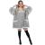 Patura tip hanorac, cu maneci, gluga si buzunare, material plus, marime universala, gri Household NewTrend
