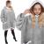Patura tip hanorac, cu maneci, gluga si buzunare, material plus, marime universala, gri Household NewTrend