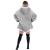 Patura tip hanorac, cu maneci, gluga si buzunare, material plus, marime universala, gri Household NewTrend