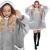Patura tip hanorac, cu maneci, gluga si buzunare, material plus, marime universala, gri Household NewTrend