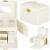 (DL) Cutie depozitare si organizare bijuterii, MDF, piele ecologica, 17,5 x 12 x 13,5 cm., crem Household NewTrend