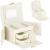 (DL) Cutie depozitare si organizare bijuterii, MDF, piele ecologica, 17,5 x 12 x 13,5 cm., crem Household NewTrend