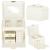 (DL) Cutie depozitare si organizare bijuterii, MDF, piele ecologica, 17,5 x 12 x 13,5 cm., crem Household NewTrend