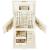 (DL) Cutie depozitare si organizare bijuterii, MDF, piele ecologica, 17,5 x 12 x 13,5 cm., crem Household NewTrend
