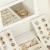 (DL) Cutie depozitare si organizare bijuterii, MDF, piele ecologica, 17,5 x 12 x 13,5 cm., crem Household NewTrend