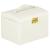 (DL) Cutie depozitare si organizare bijuterii, MDF, piele ecologica, 17,5 x 12 x 13,5 cm., crem Household NewTrend