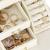 (DL) Cutie depozitare si organizare bijuterii, MDF, piele ecologica, 17,5 x 12 x 13,5 cm., crem Household NewTrend