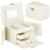 (DL) Cutie depozitare si organizare bijuterii, MDF, piele ecologica, 17,5 x 12 x 13,5 cm., crem Household NewTrend