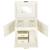 (DL) Cutie depozitare si organizare bijuterii, MDF, piele ecologica, 17,5 x 12 x 13,5 cm., crem Household NewTrend