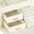 (DL) Cutie depozitare si organizare bijuterii, MDF, piele ecologica, 17,5 x 12 x 13,5 cm., crem Household NewTrend