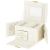 (DL) Cutie depozitare si organizare bijuterii, MDF, piele ecologica, 17,5 x 12 x 13,5 cm., crem Household NewTrend