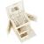 (DL) Cutie depozitare si organizare bijuterii, MDF, piele ecologica, 17,5 x 12 x 13,5 cm., crem Household NewTrend
