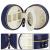 (DL) Cutie depozitare si organizare bijuterii, MDF, piele ecologica, 11 x 5cm, albastru marin Household NewTrend